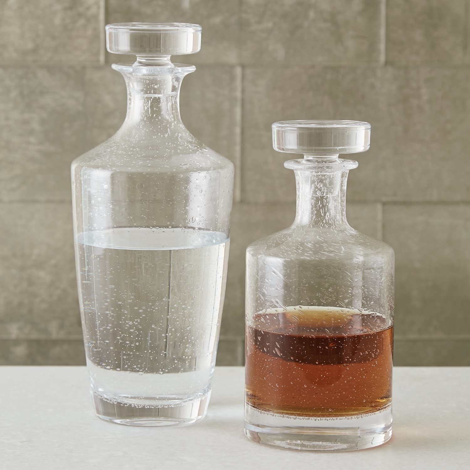 Global Views Seeded Decanter Short