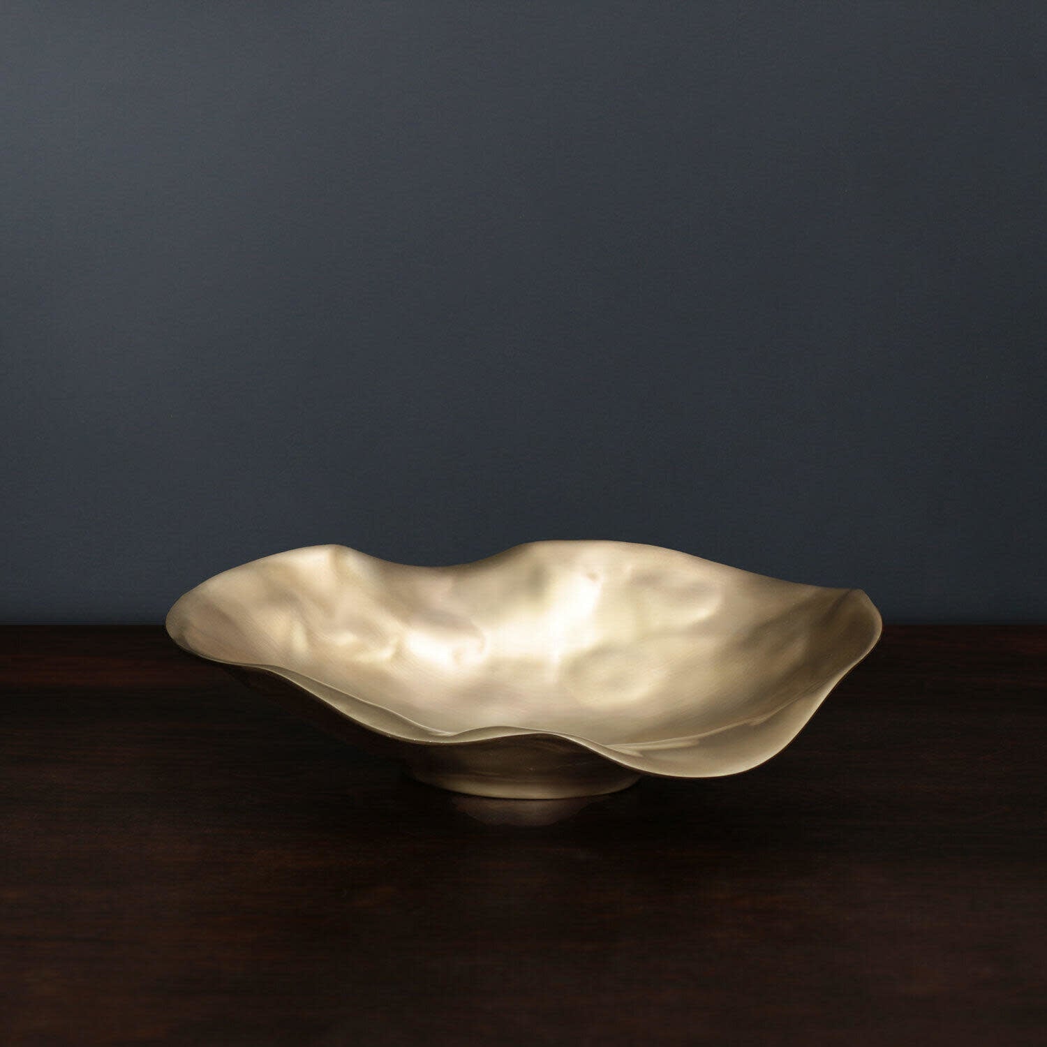 Beatriz Ball Sierra Modern Maia Oval Bowl, Gold, Medium