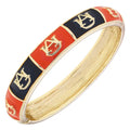 AU Checkered Hinged Bracelet