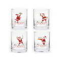Cocktails with Santa Short Beverage Glasses, S/4