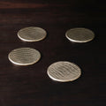 Beatriz Ball Sierra Modern Croc Coaster Set, Gold