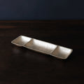 Beatriz Ball Sierra Modern Small Rectangular Triple Dip Tray, Gold