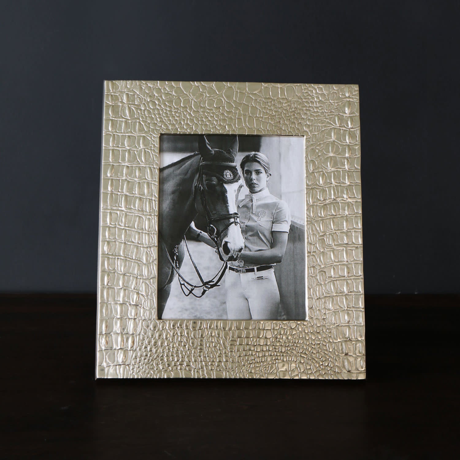 Beatriz Ball Sierra Modern Croc Frame, Gold, 8x10