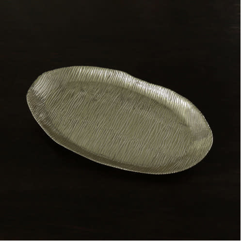 Beatriz Ball Sierra Modern Ripples Oval Platter, Gold
