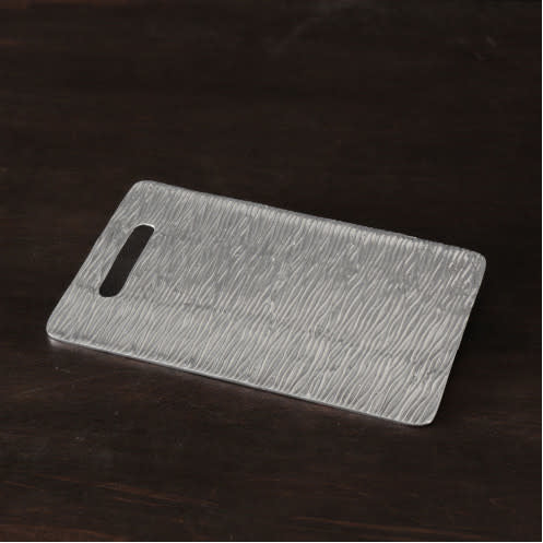 Beatriz Ball Sierra Modern Ripples Small Cheese Tray W/Handle, Gun Metal