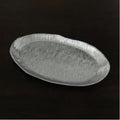 Beatriz Ball Sierra Modern Ripples Oval Platter, Gun Metal