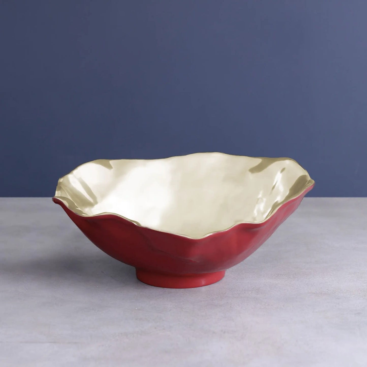 Thanni Maia Large Bowl, Red and Gold