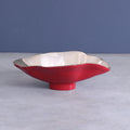 Thanni Maia Bloom Small Oval Bowl, Red and Gold