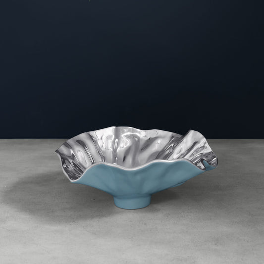 Thanni Bloom Small Bowl, Blue and Silver