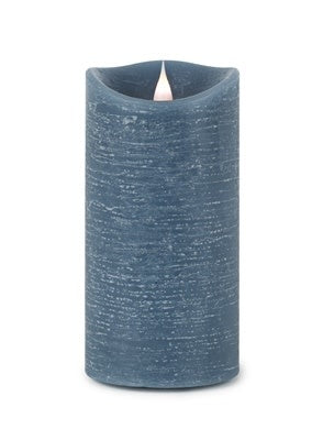 Melrose Simplux LED Designer Candle Blue 4-8 hr Timer 3.5x7.5