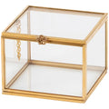 Glass Square Hinged Box