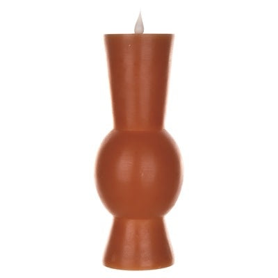 Melrose Simplux LED Designer Candle Orange  4-8 Hr Timer 3.5x9.25