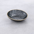 Beatriz Ball Thanni Croc Small Round Bowl, Black and Gold