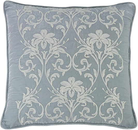 HiEND Embroidery Velvet Euro Pillow Sham, 27x27