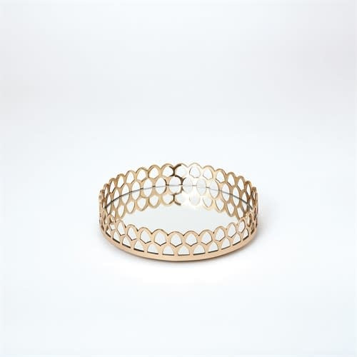 Global Views Double Arch Tray - Brass, Small