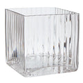 Square Clear Glass Vase