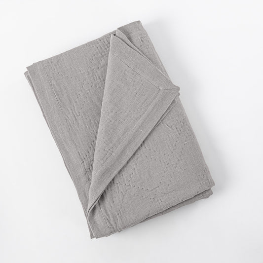 Kyler Linen Quilt, Grey, Queen