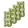 Chintz Green Scalloped Dinner Napkins, Set of 4