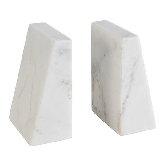 White Marble Bookends