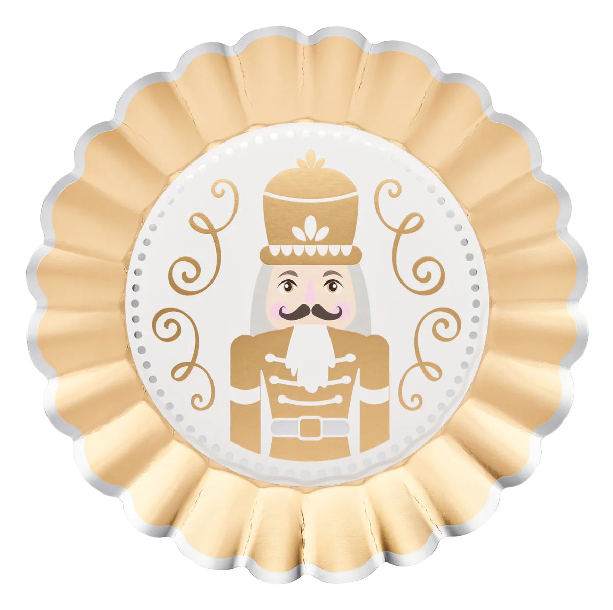 Gilded Nutcracker Paper Dinner Plate