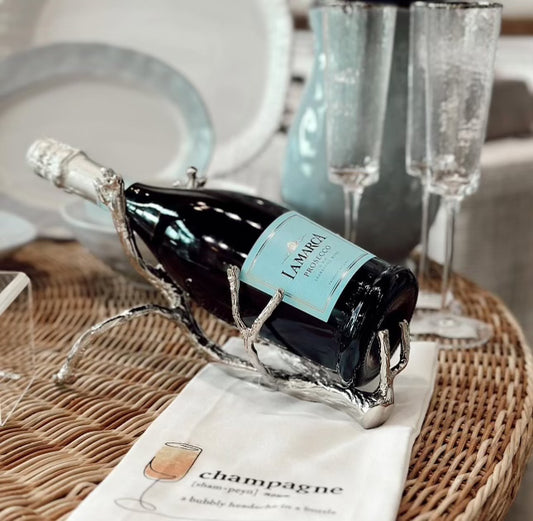 Global Twig Wine Bottle Holder Nickel