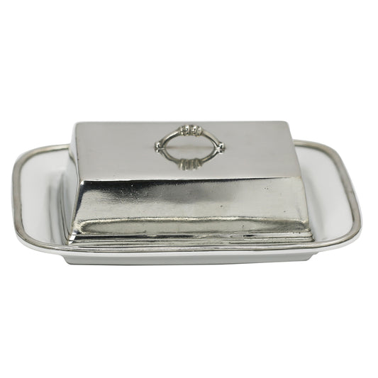 Pewter Covered Butter Dish