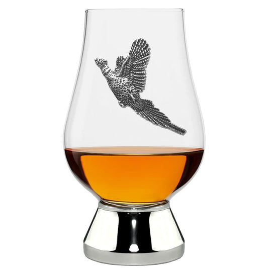 Pewter Pheasant Glencairn Glass
