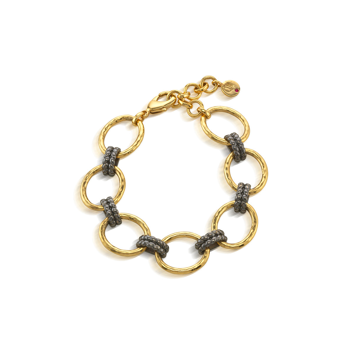 Cleopatra Grande Link Bracelet, Midnight/Gold