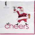 Cocktails with Santa Paper Beverage Napkins