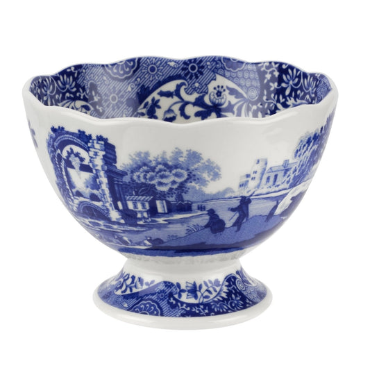 Spode Blue Italian Footed Bowl, 4.75"