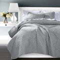 HIEND Anna 3 Piece Coverlet Set Queen Gray