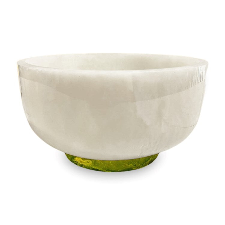 Resin Rio Large Bowl, White/Green