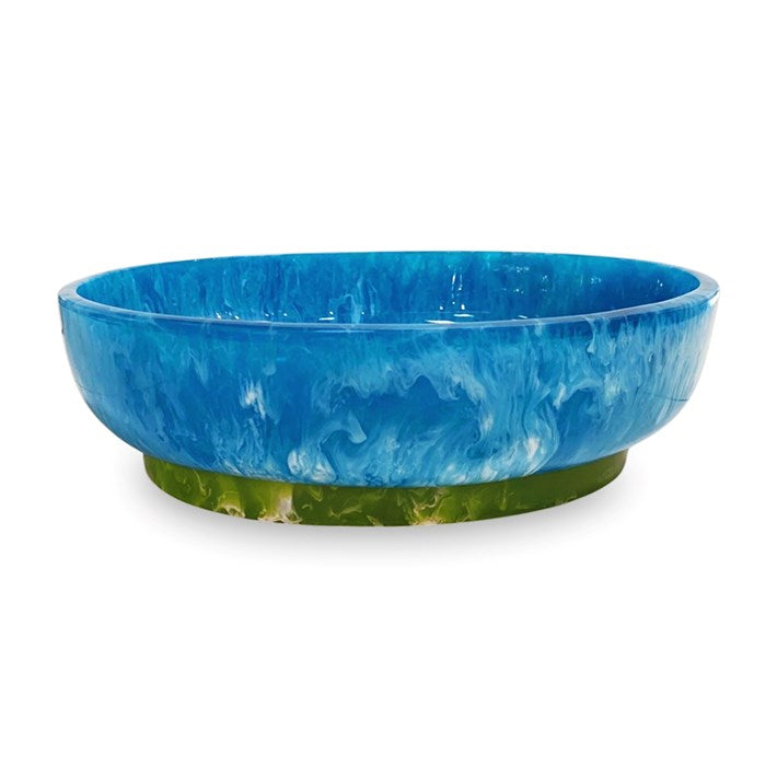 Resin Rio Large Oval Bowl, Blue/Green