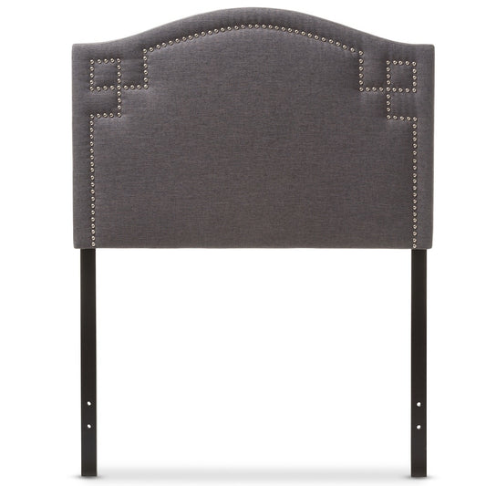 Baxton Studio Aubrey Headboard - Twin, Dark Grey Upholstered Fabric