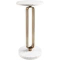 Surya Bendigo Spot Table, Brass and  Marble