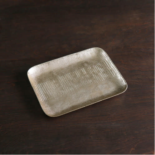 Beatriz Ball Sierra Modern Python Tray, Gold