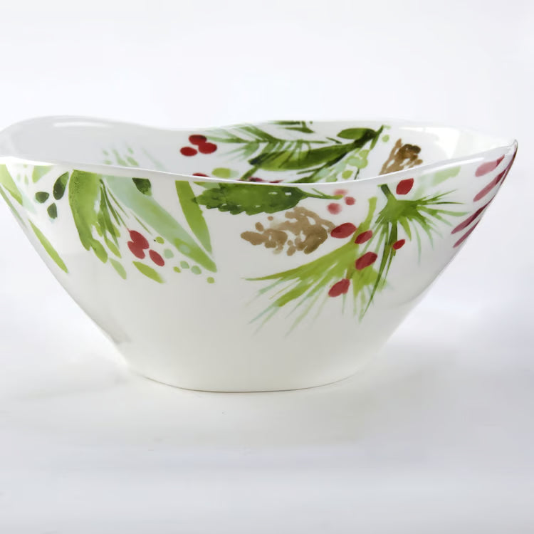 Winter Botanical Serving Bowl, Medium