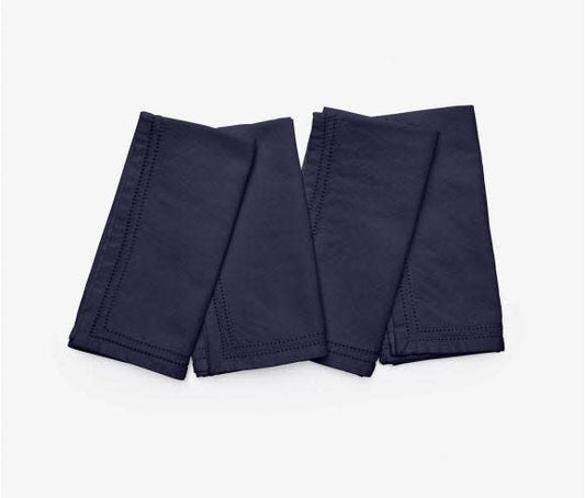 Blue Pheasant Betty Napkins Navy w/double eyelets set of 4