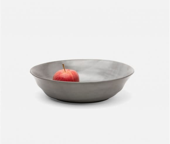 Blue Pheasant Marcus Tapered Serving Bowl, Cement Glaze