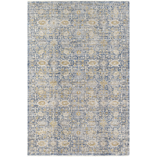 Surya Margaret Polyester Blue ,Taupe, Gray Rug, 5x7