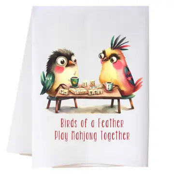 Bird Mahjong Tea Towel