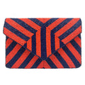 Auburn Stripe Mini Beaded Crossbody Bag
