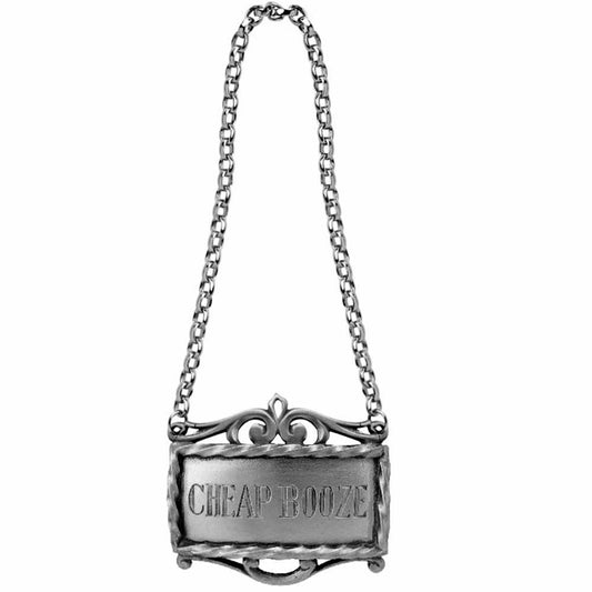 Salisbury Cheap Booze Decanter Label