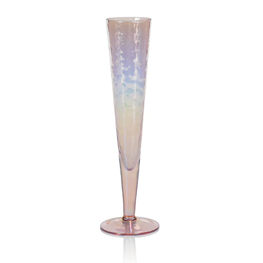 Zodax Apertivo Slim Champagne Flute, Luster Pink