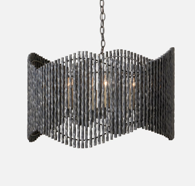 Made Goods Camille Chandelier Old Bronze Metal 28dx18h