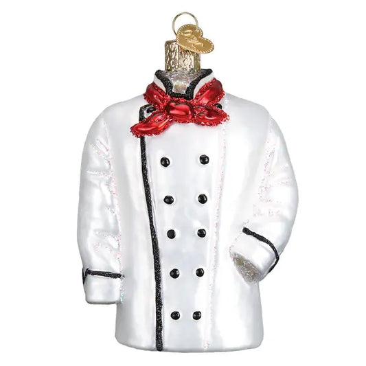 Old World Chef's Coat Glass Ornament