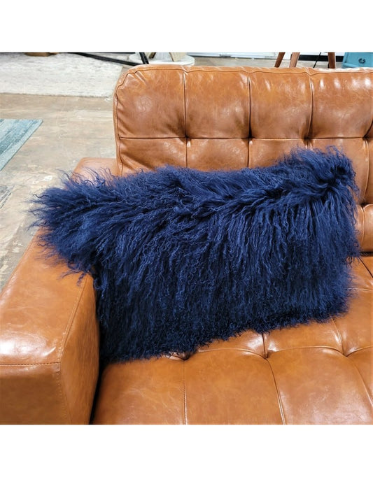 Chesterfield Lumbar Pillow, Icelandic Sheep, Navy