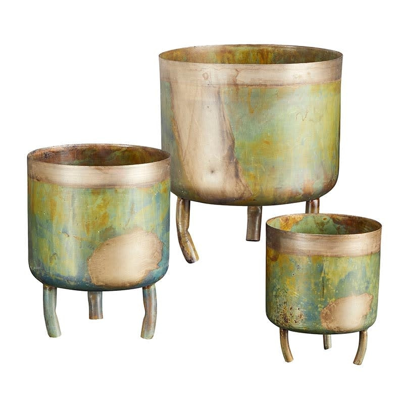 Vintage Brass Pots, set of 3