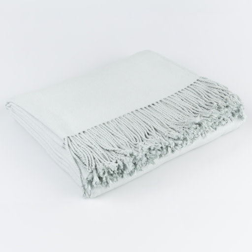 Surya Cashmere Throw, Seafoam