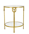 Round Gold End Table